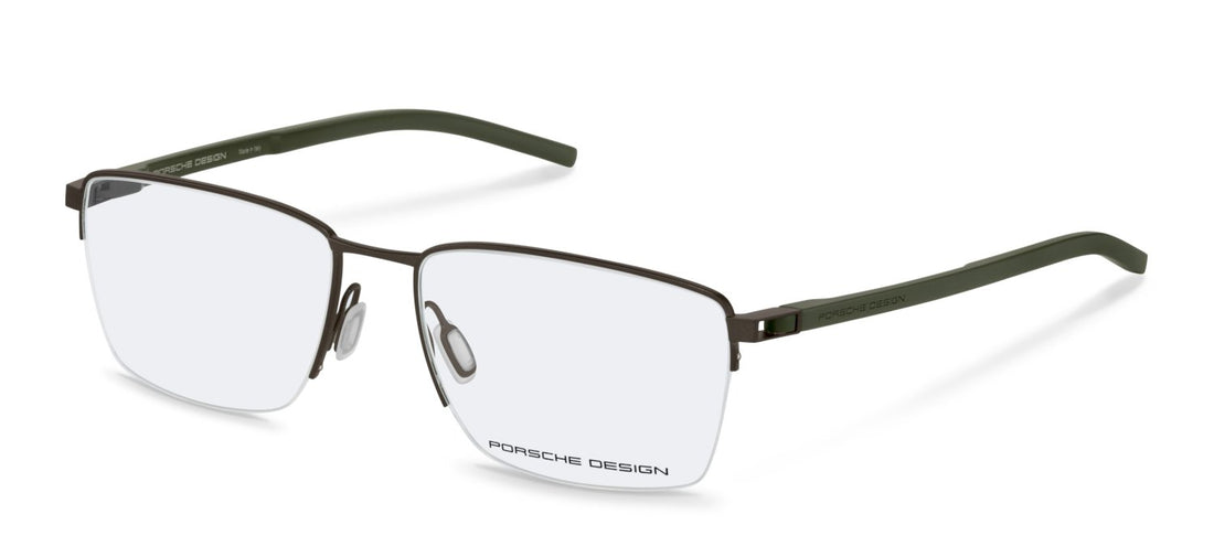 Óculos graduados porsche design porsche p8757 d000 marron square masculino tamanho 57mm - Vista principal
