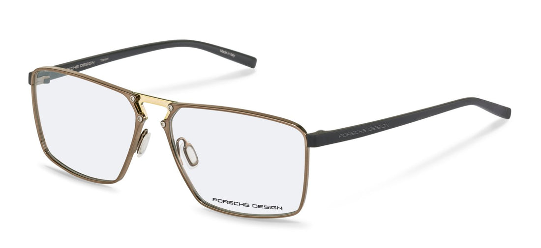 Gafas graduadas porsche design porsche p8764 d000 marron rectangle masculino talla 58mm - Vista principal