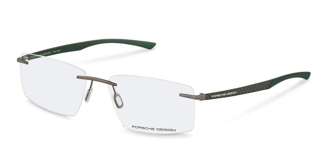 Óculos graduados porsche design porsche p8774 b0s3 verde square masculino tamanho 57mm - Vista principal