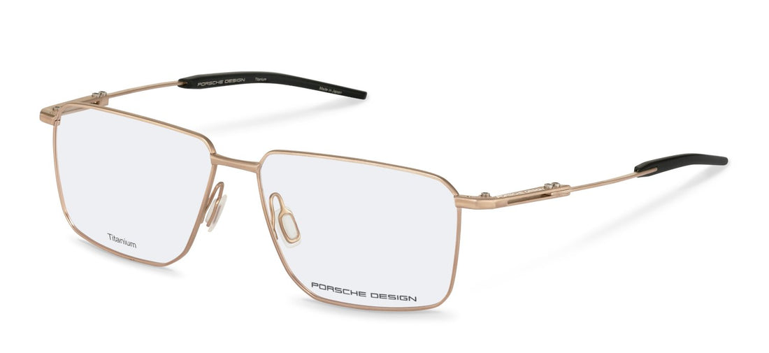 Óculos graduados porsche design porsche p8779 d000 dorado square masculino tamanho 56mm - Vista principal