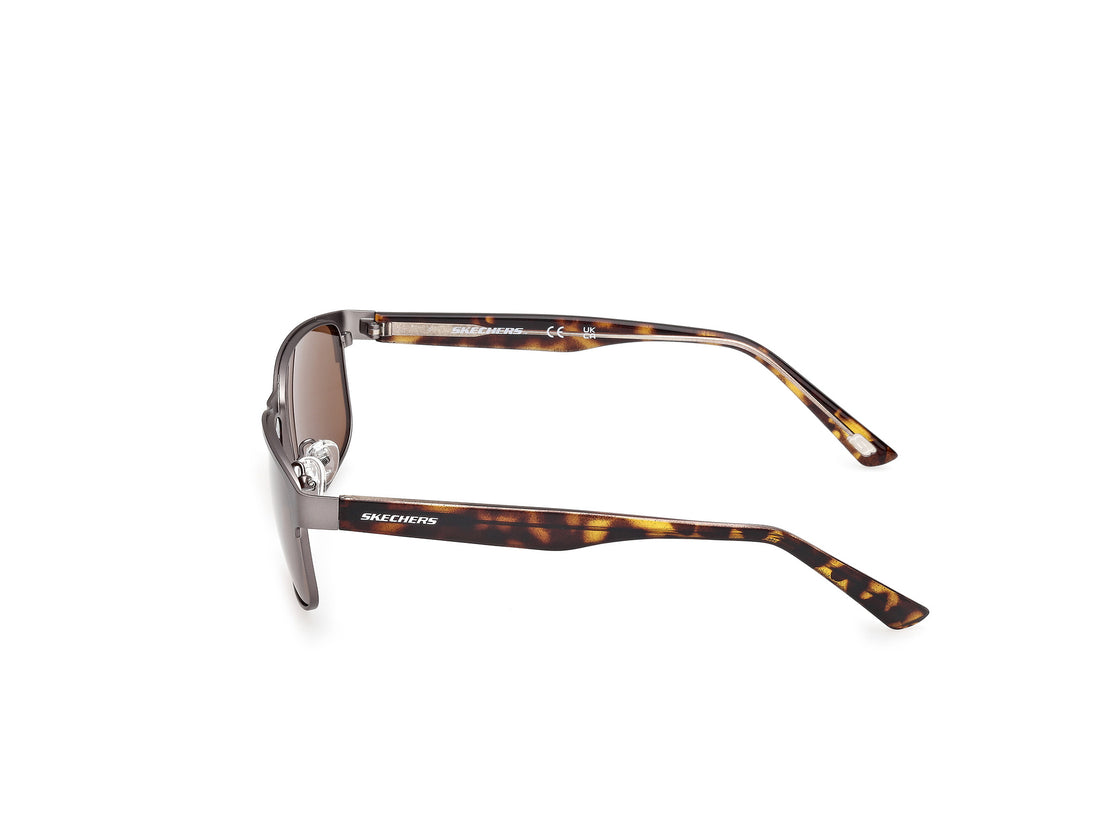 Occhiali da sole skechers se00046 09h plateado rectangular masculino taglia 56mm - Vista dettagliata