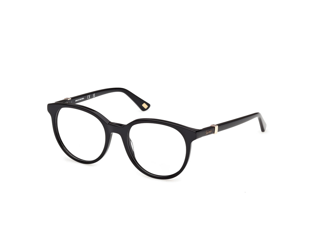 Prescription glasses skechers se50179 001 negro round femenino size 50mm - Main view
