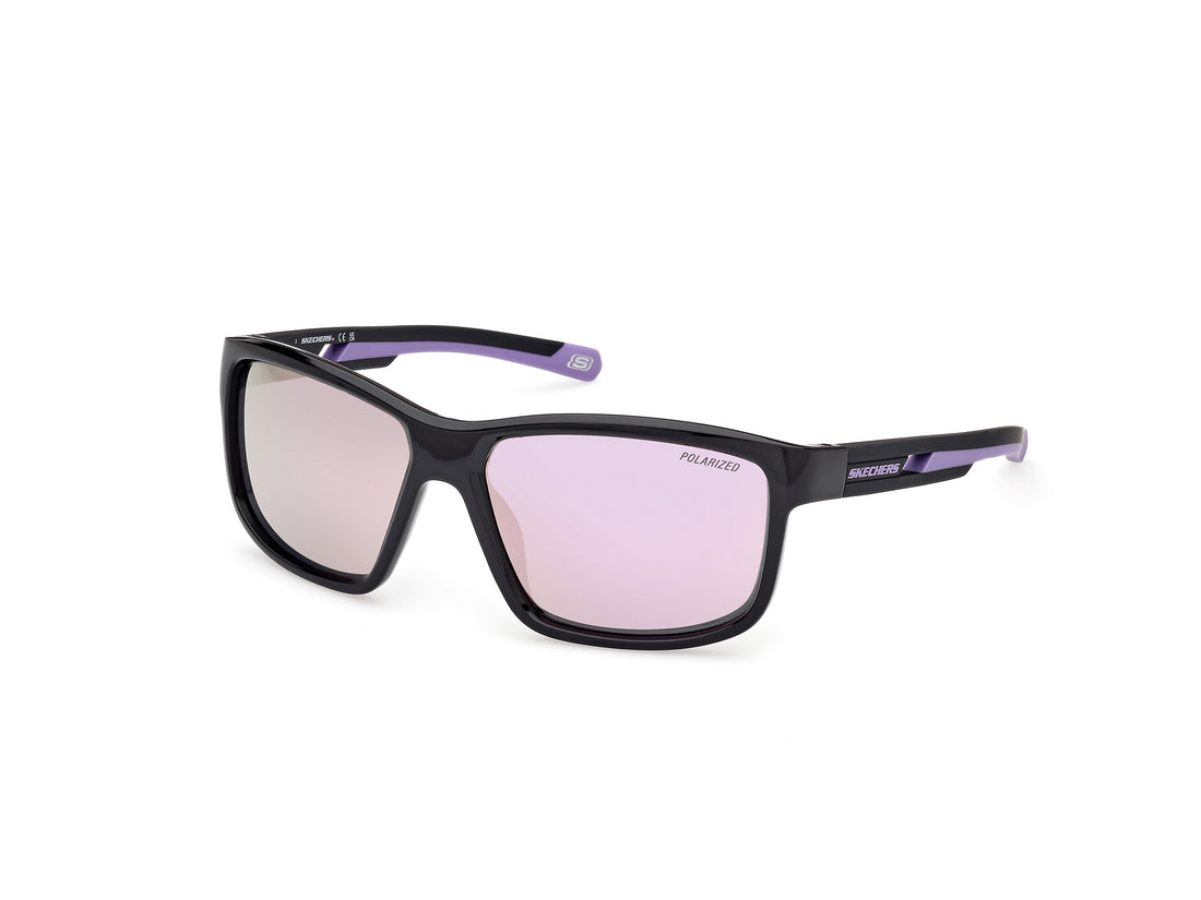Lunettes de soleil skechers se6363 01d negro rectangular masculino taille 60mm - Vue principale