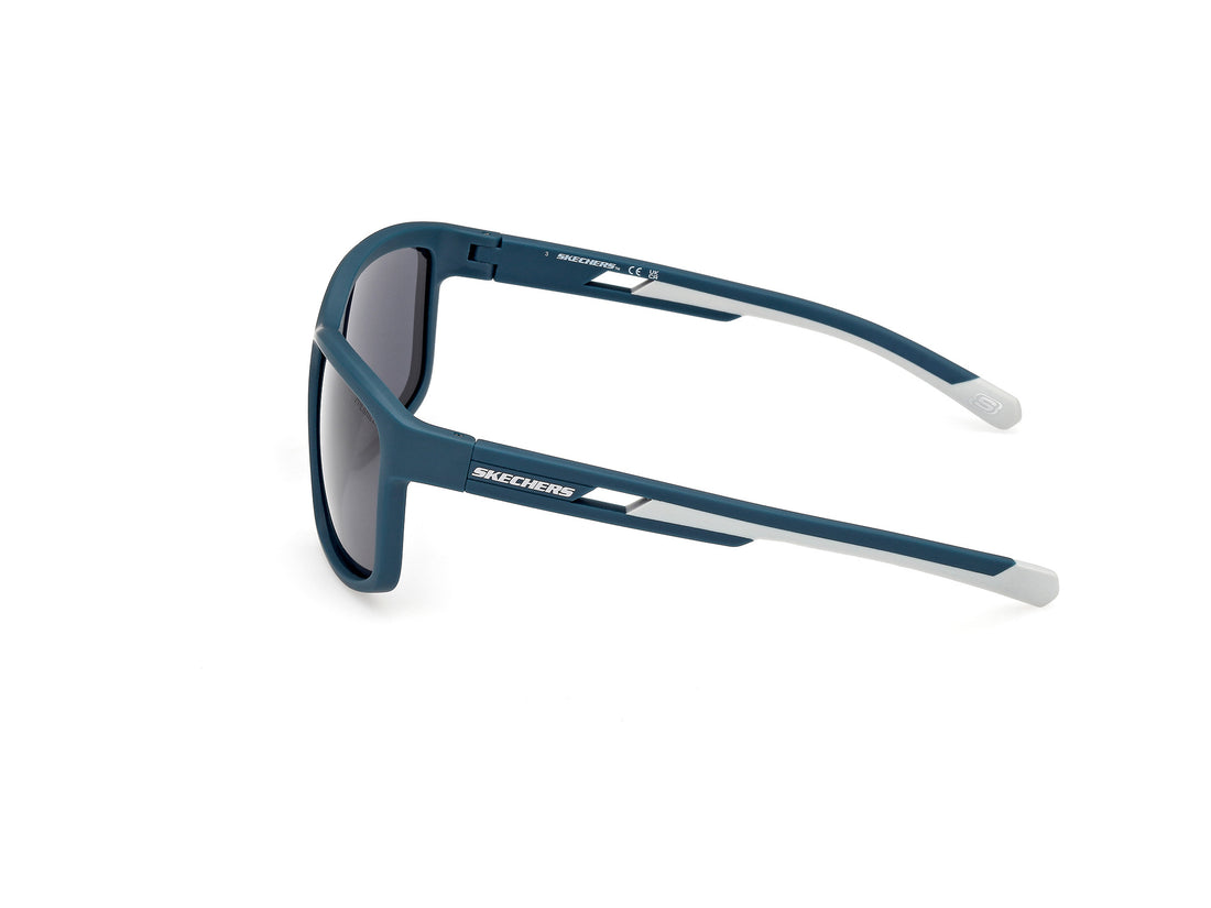 Lunettes de soleil skechers se6363 21d blanco rectangular masculino taille 60mm - Vue détaillée
