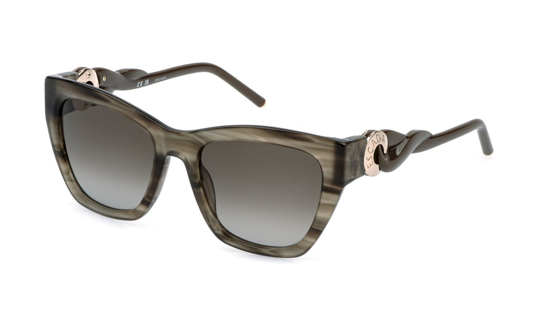 Sonnenbrillen escada sesg38 09n6 verde geometric femenino größe 55mm - Hauptansicht