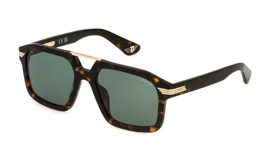 Occhiali da sole police splp28 0722 havana square masculino taglia 56mm - Vista principale