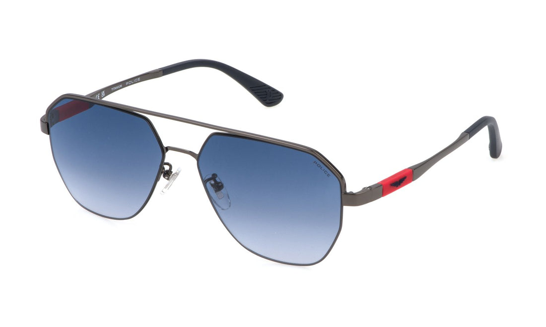 Occhiali da sole police splp30 0568 plateado geometric masculino taglia 59mm - Vista principale