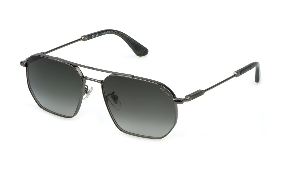 Occhiali da sole police splp34 0568 plateado geometric masculino taglia 58mm - Vista principale