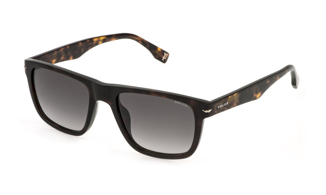 Sunglasses police splq83 06e4 havana square masculino size 54mm - Main view