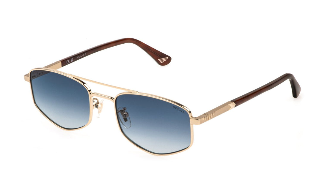 Sunglasses police splq84 0300 dorado geometric masculino size 55mm - Detailed view