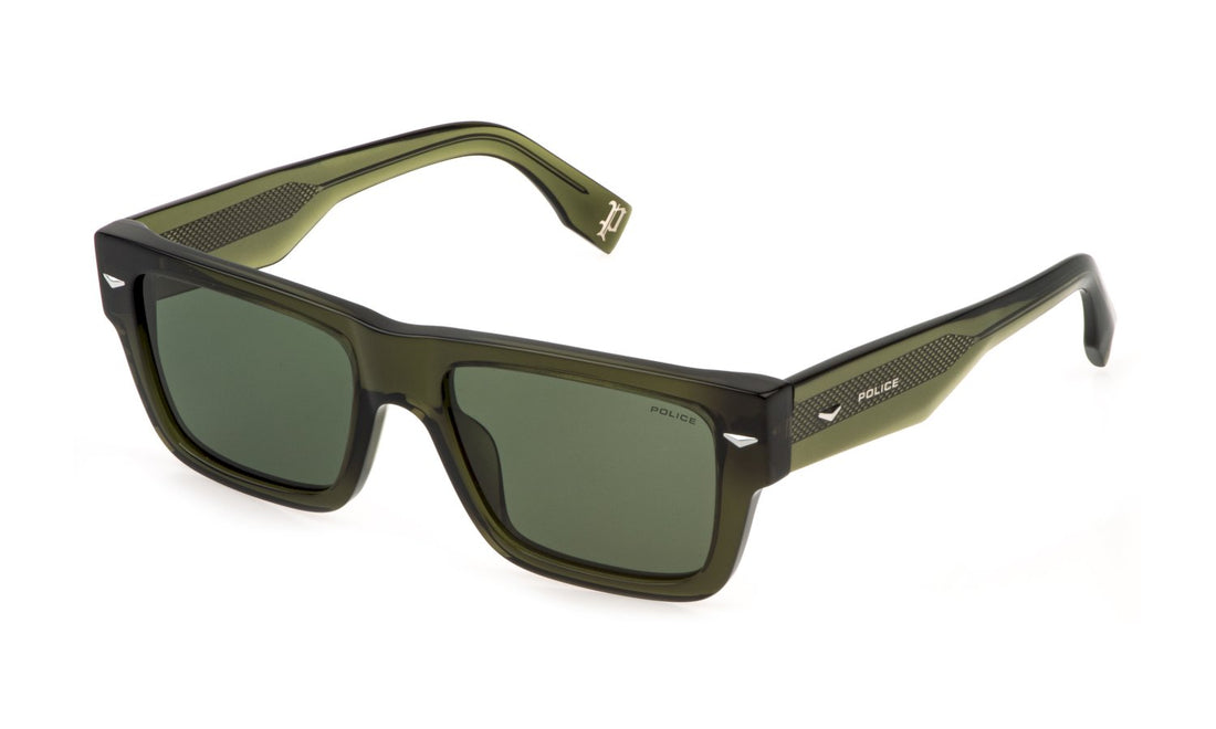 Occhiali da sole police splq87e 02gn verde square masculino taglia 54mm - Vista principale