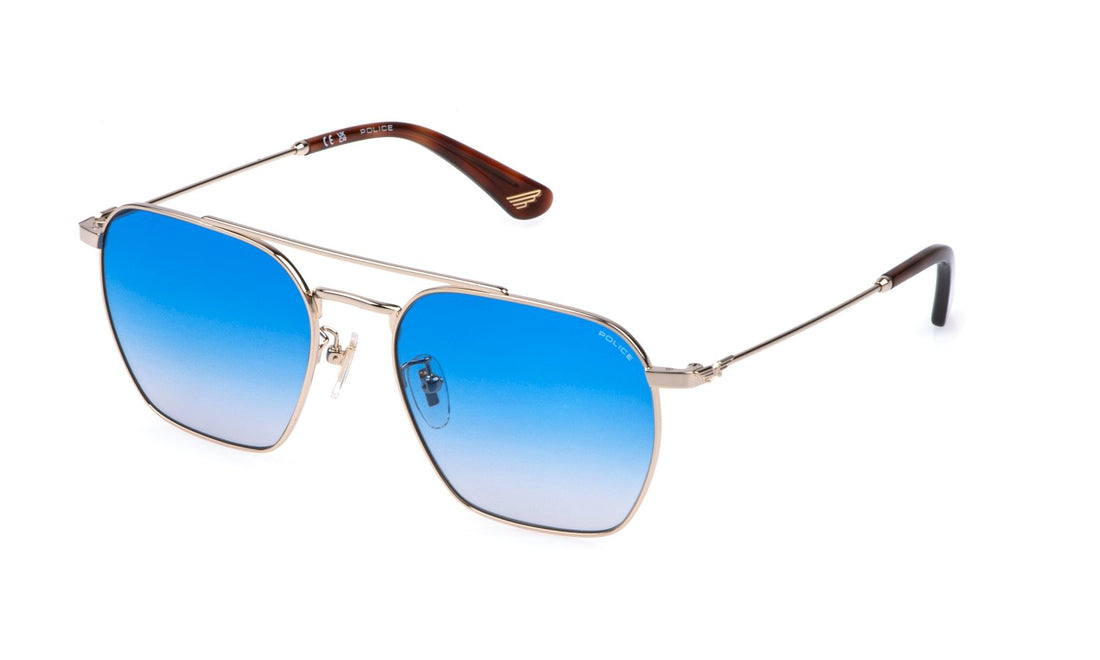 Occhiali da sole police splr72 0300 dorado geometric masculino taglia 56mm - Vista principale