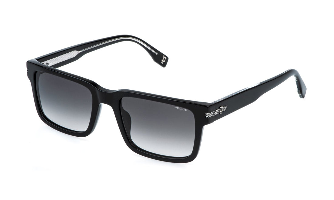 Sunglasses police splr75 0700 negro square masculino size 57mm - Main view