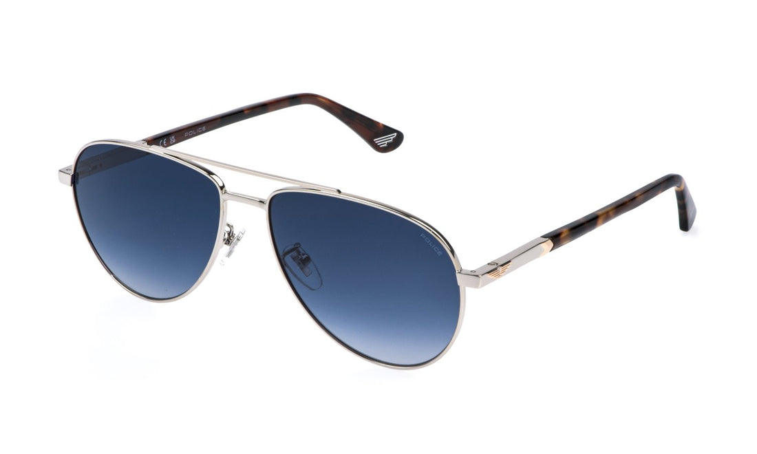 Occhiali da sole police splr77 0579 plateado pilot masculino taglia 59mm - Vista principale