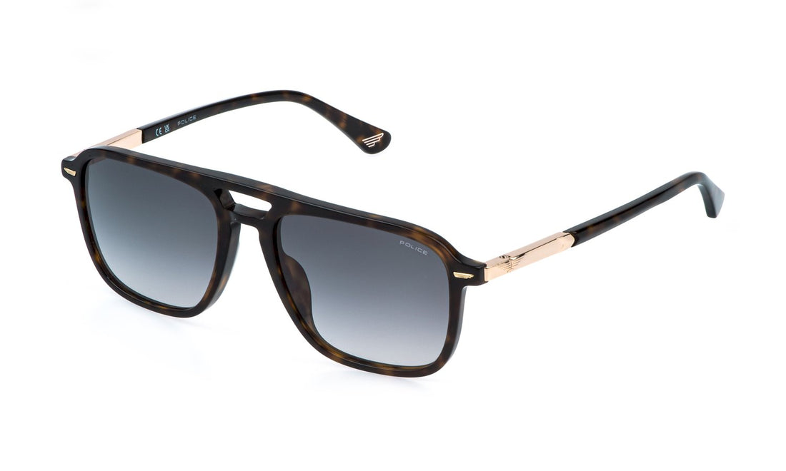 Occhiali da sole police splr78 0706 havana square masculino taglia 57mm - Vista principale