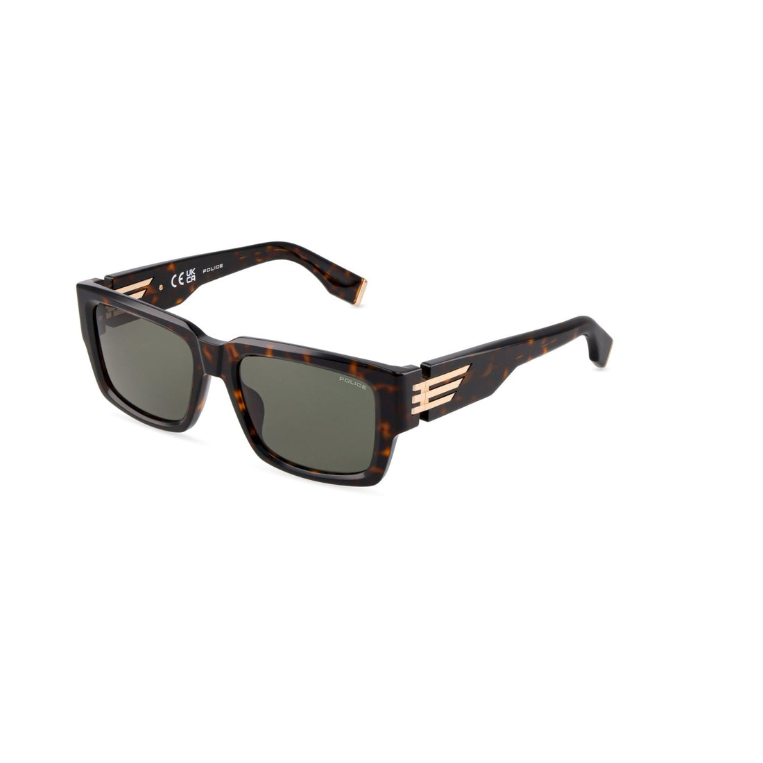 Occhiali da sole police splu78 0722 havana square masculino taglia 56mm - Vista principale