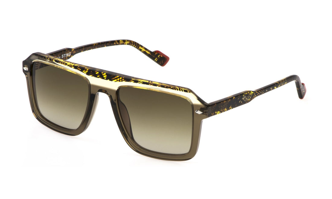 Occhiali da sole sting sst519v 090y marron square masculino taglia 54mm - Vista principale