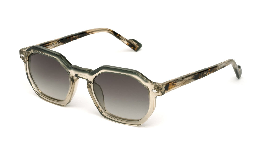 Occhiali da sole sting sst520 07t1 beige geometric masculino taglia 51mm - Vista principale