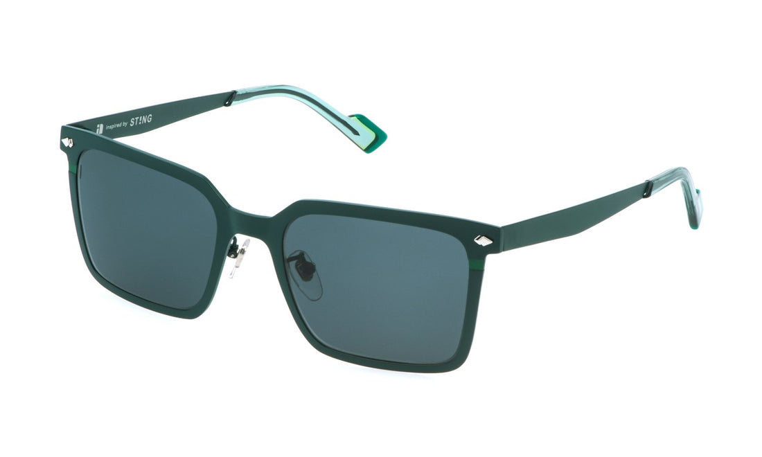 Occhiali da sole sting sst523 08ht verde geometric masculino taglia 54mm - Vista principale