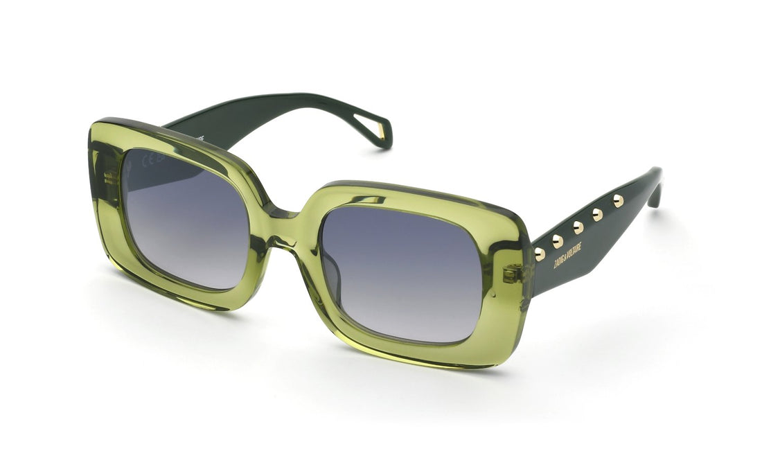Occhiali da sole zadig&voltaire szv423 m40x verde square femenino taglia 51mm - Vista principale