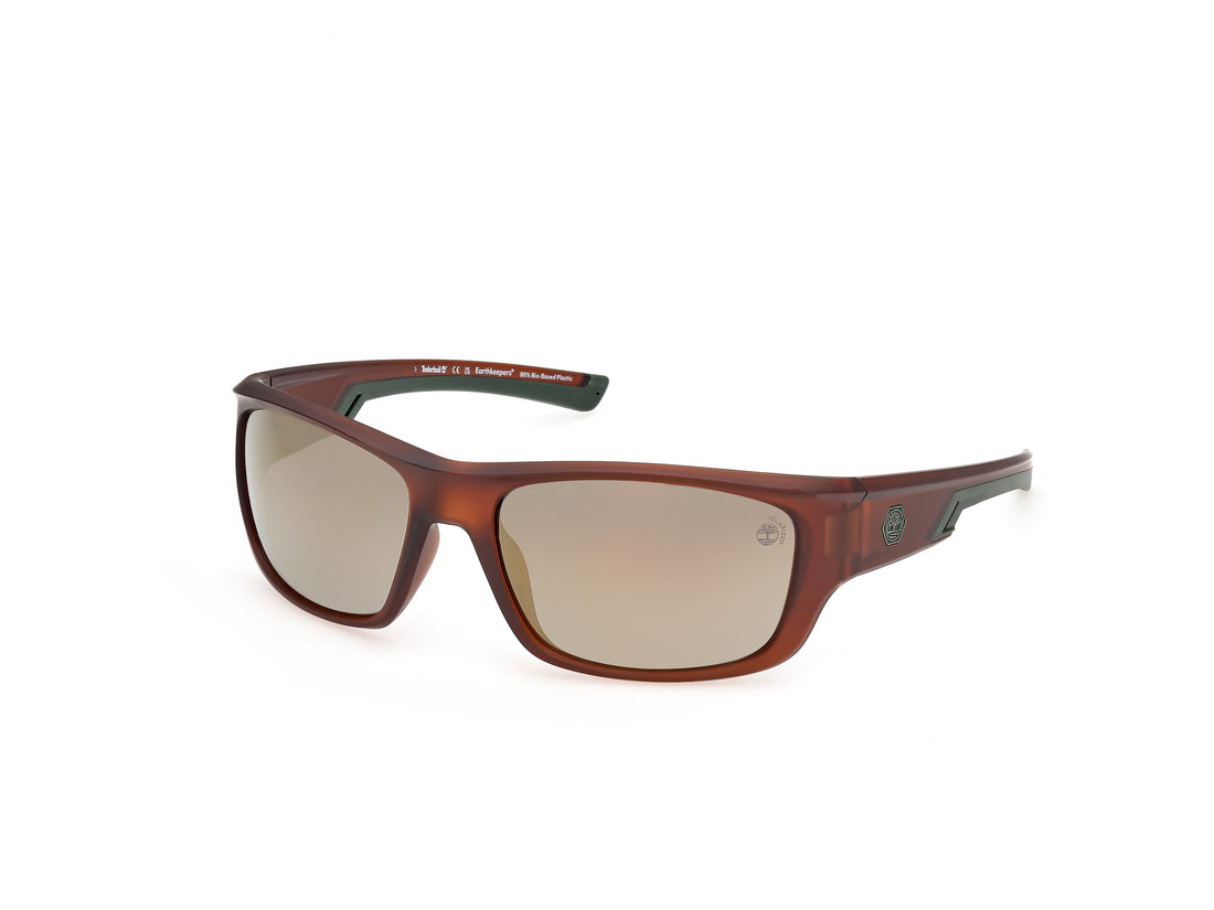 Solbriller timberland tb00093 49h marron rectangular masculino størrelse 61mm - Hovedvisning