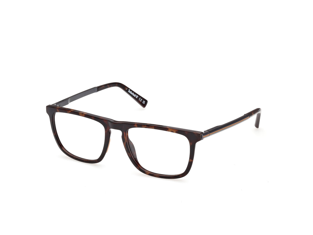 Prescription glasses timberland tb50110 052 havana rectangular masculino size 54mm - Main view