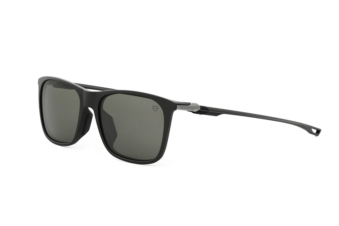 Sunglasses tag heuer mini vingtsept th40037i 05a black rectangular masculino size 55mm - Main view