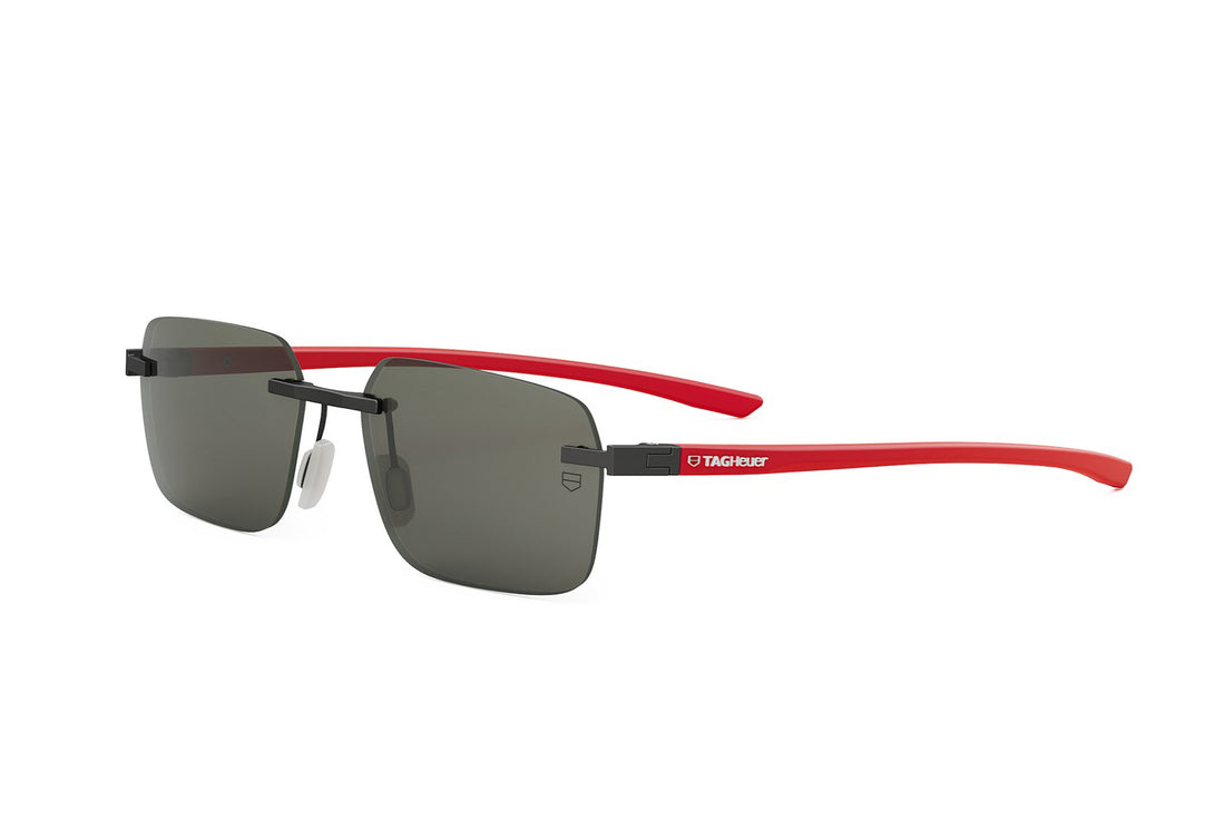 Sunglasses tag heuer essential rimless th40039u 02a black rectangular masculino size 56mm - Main view