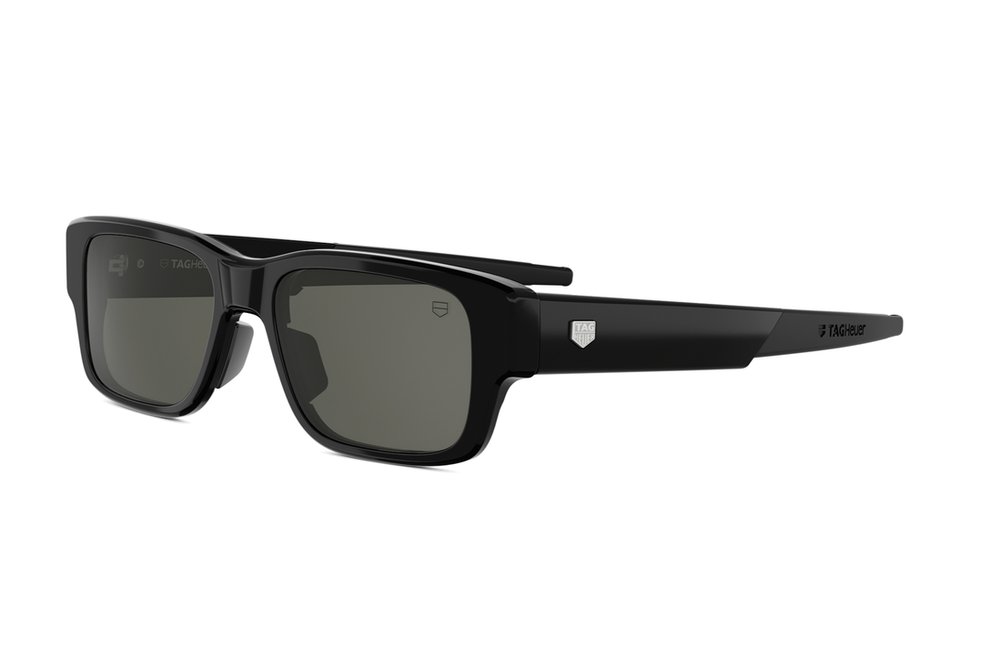 Sunglasses tag heuer golden age bold th40061i 01a black rectangular masculino size 54mm - Main view
