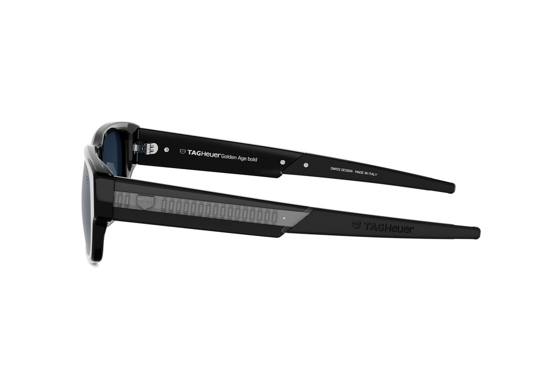 Sunglasses tag heuer golden age th40061i 01w black rectangular masculino size 54mm - Detailed view