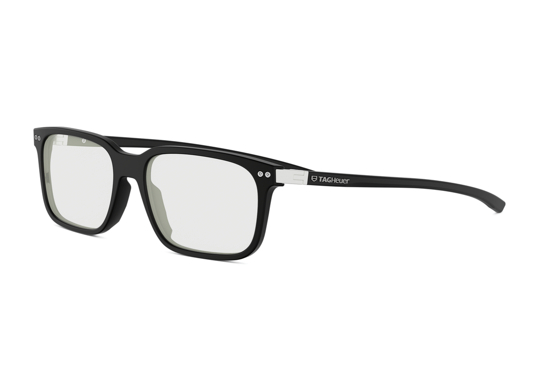 Brillen tag heuer essential tile th50056i 002 black rectangular masculino größe 55mm - Hauptansicht