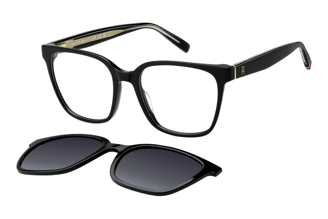 Solglasögon tommy hilfiger th 2399/c 807 wj negro rectangular femenino storlek 52mm - Huvudvy