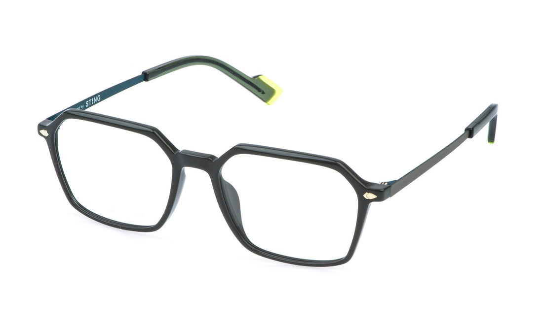 Occhiali da vista sting ust545 d80p verde geometric masculino taglia 54mm - Vista principale