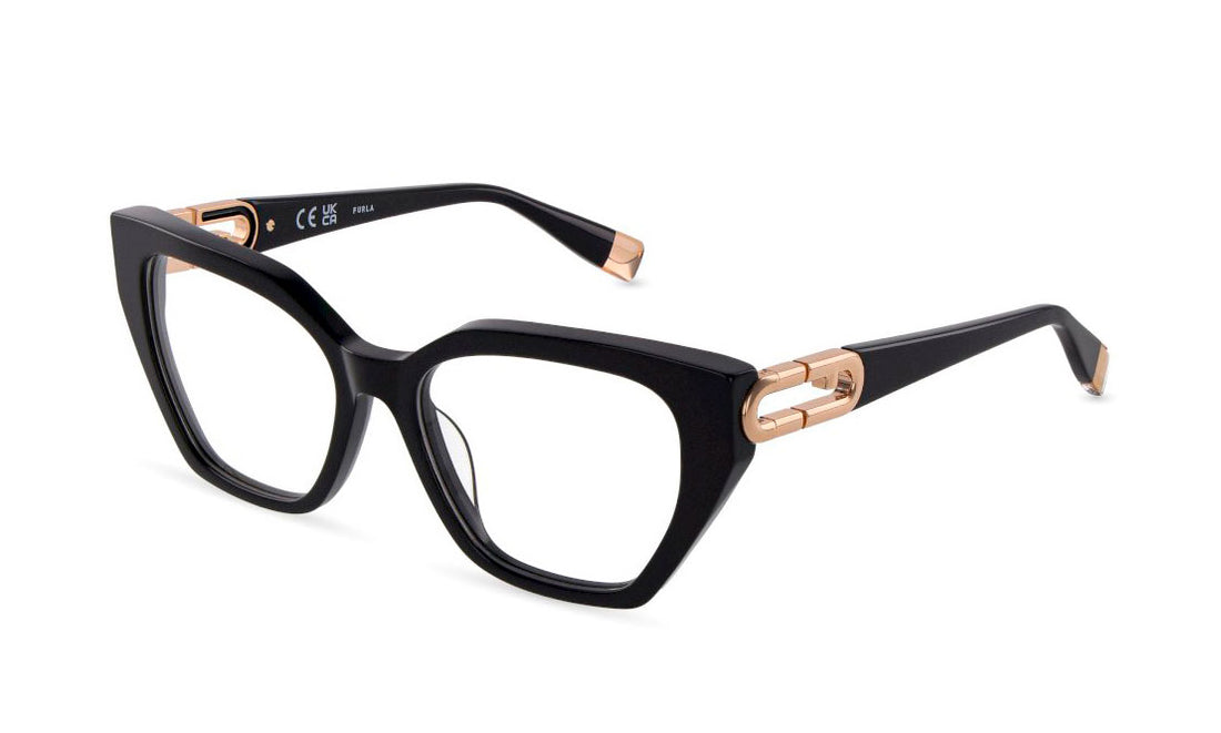 Brillen furla vfua94 0700 negro square femenino maat 54mm - Hoofdaanzicht