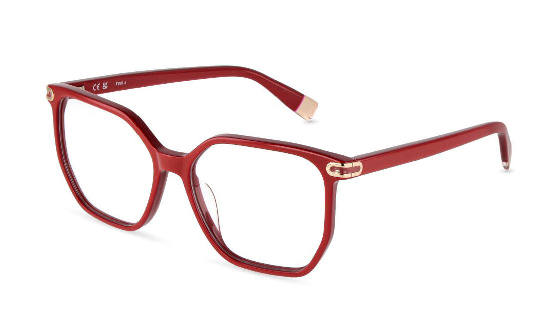 Brillen furla vfua98 0718 rojo geometric femenino maat 55mm - Hoofdaanzicht