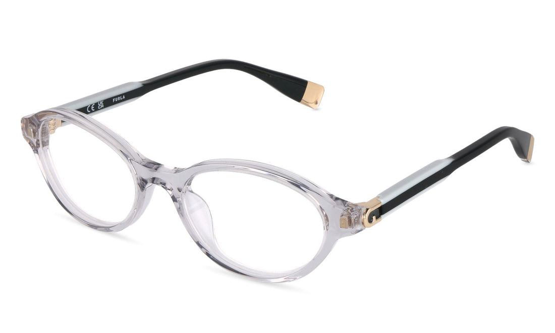 Brillen furla vfub54 02gm gris oval femenino maat 51mm - Hoofdaanzicht