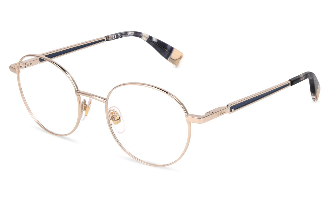 Brillen furla vfub63 0300 dorado pantos femenino maat 50mm - Hoofdaanzicht