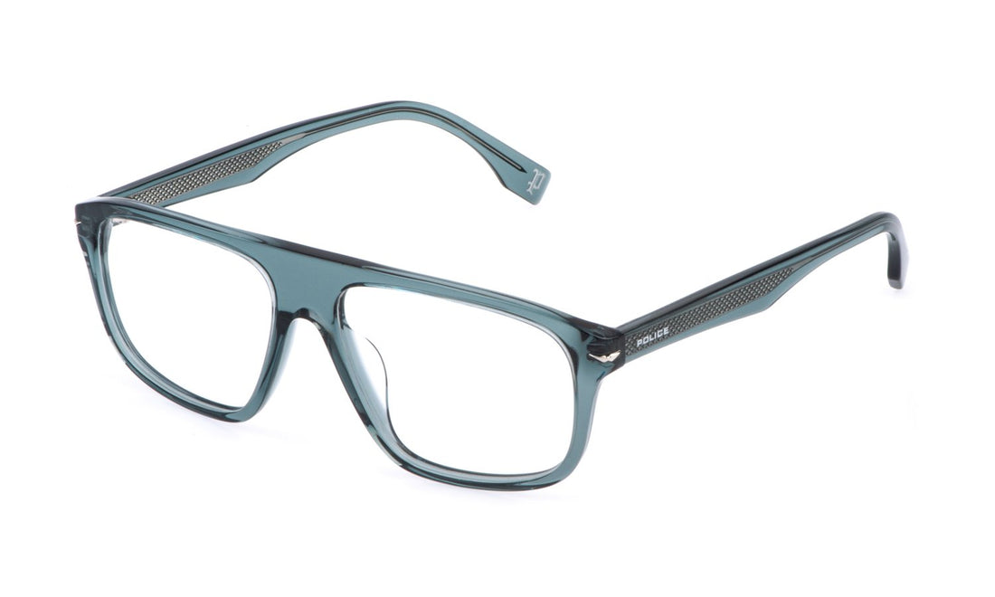 Occhiali da vista police vplq65 0b37 verde square masculino taglia 55mm - Vista principale