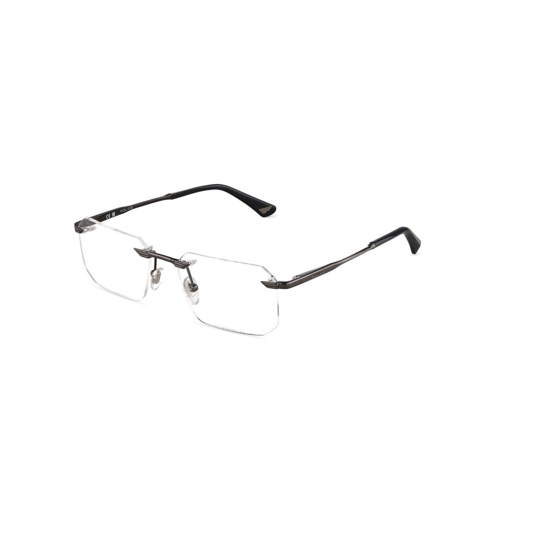 Occhiali da vista police vplu64 0568 plateado geometric masculino taglia 55mm - Vista principale