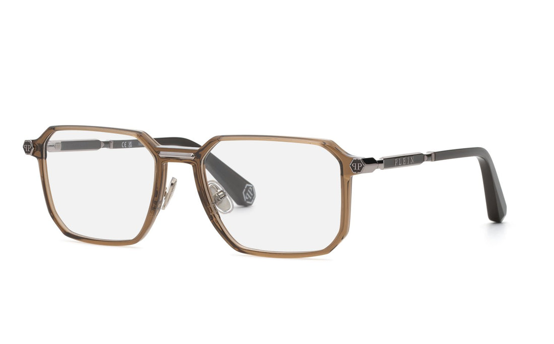 Gafas graduadas philipp plein vpp220m 09x8 marron geometric masculino talla 55mm - Vista principal