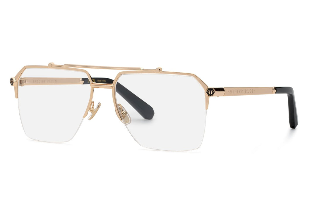 Gafas graduadas philipp plein vpp222m 0300 dorado square masculino talla 61mm - Vista principal
