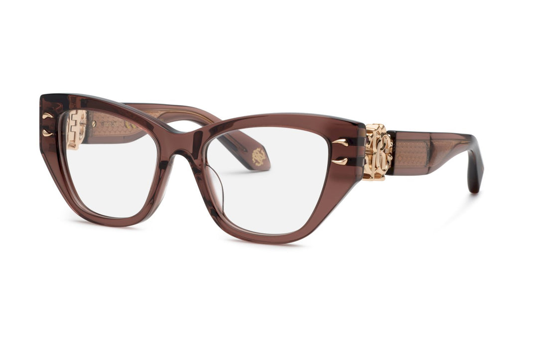 Occhiali da vista roberto cavalli vrc075m 06me marron cat eye femenino taglia 52mm - Vista principale