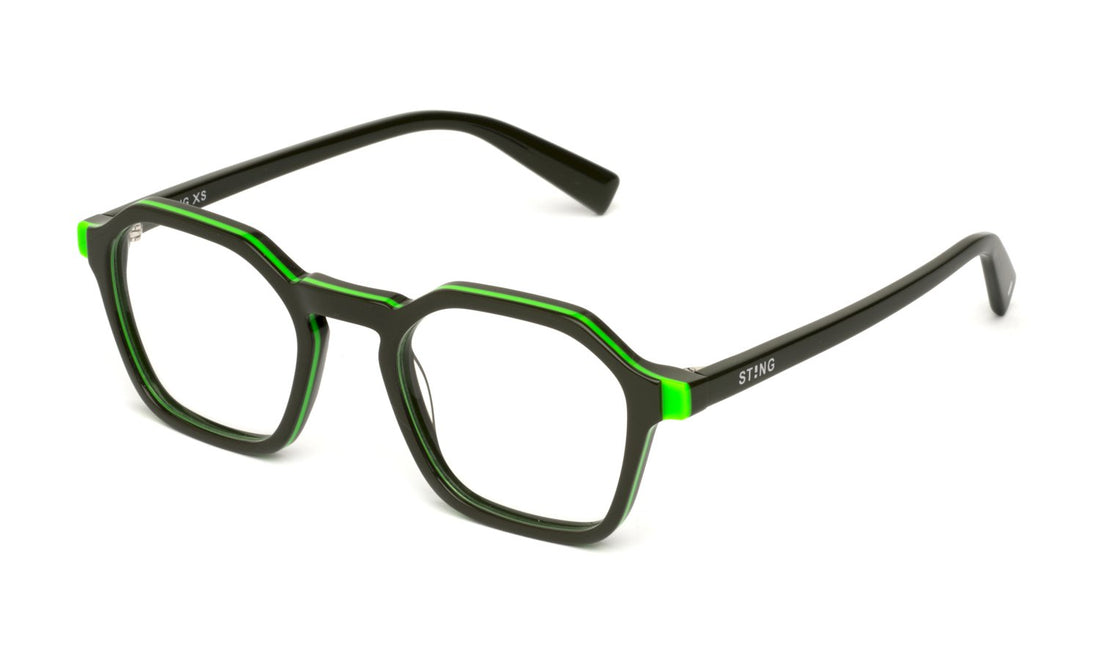 Occhiali da vista sting vsj738 07m9 verde geometric infantil taglia 46mm - Vista principale