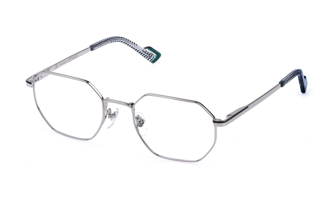 Occhiali da vista sting vst565 0k07 plateado geometric masculino taglia 53mm - Vista principale