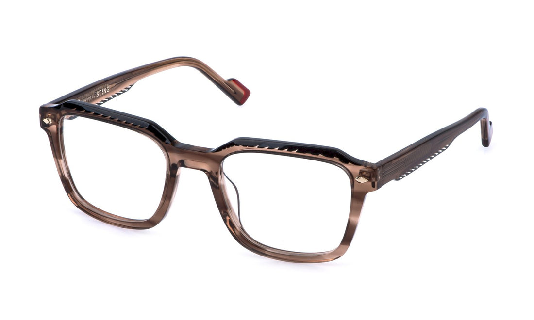 Occhiali da vista sting vst570v 0vbq marron square masculino taglia 53mm - Vista principale