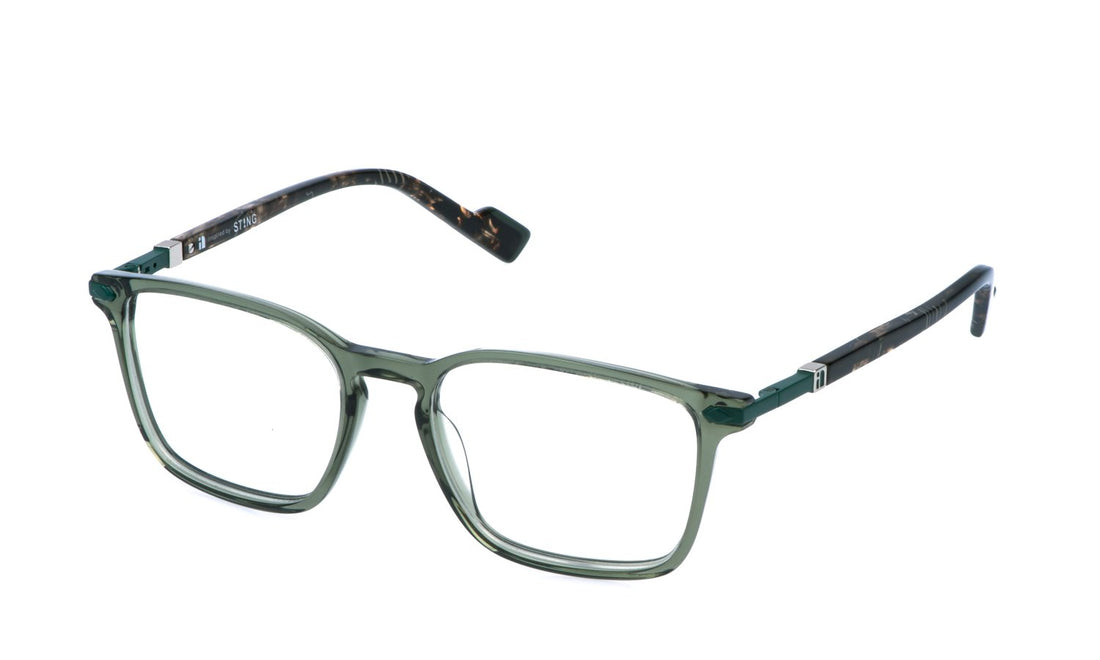 Occhiali da vista sting vst591 02gn verde square masculino taglia 52mm - Vista principale