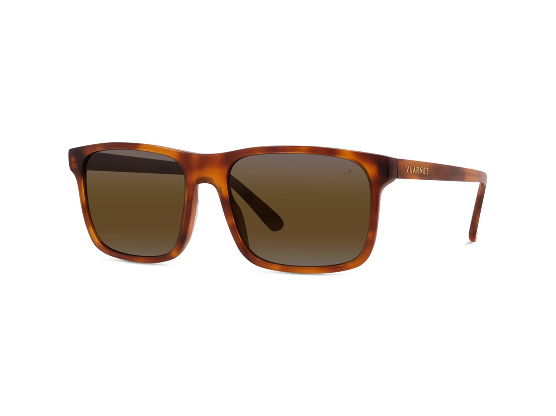 Sunglasses vuarnet belvedere 01 vu40010i 53q havana rectangular masculino size 57mm - Main view