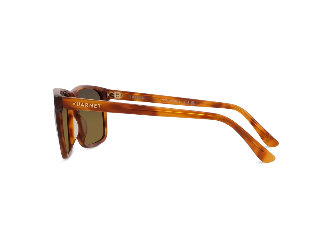 Sunglasses vuarnet belvedere 01 vu40010i 53q havana rectangular masculino size 57mm - Detailed view
