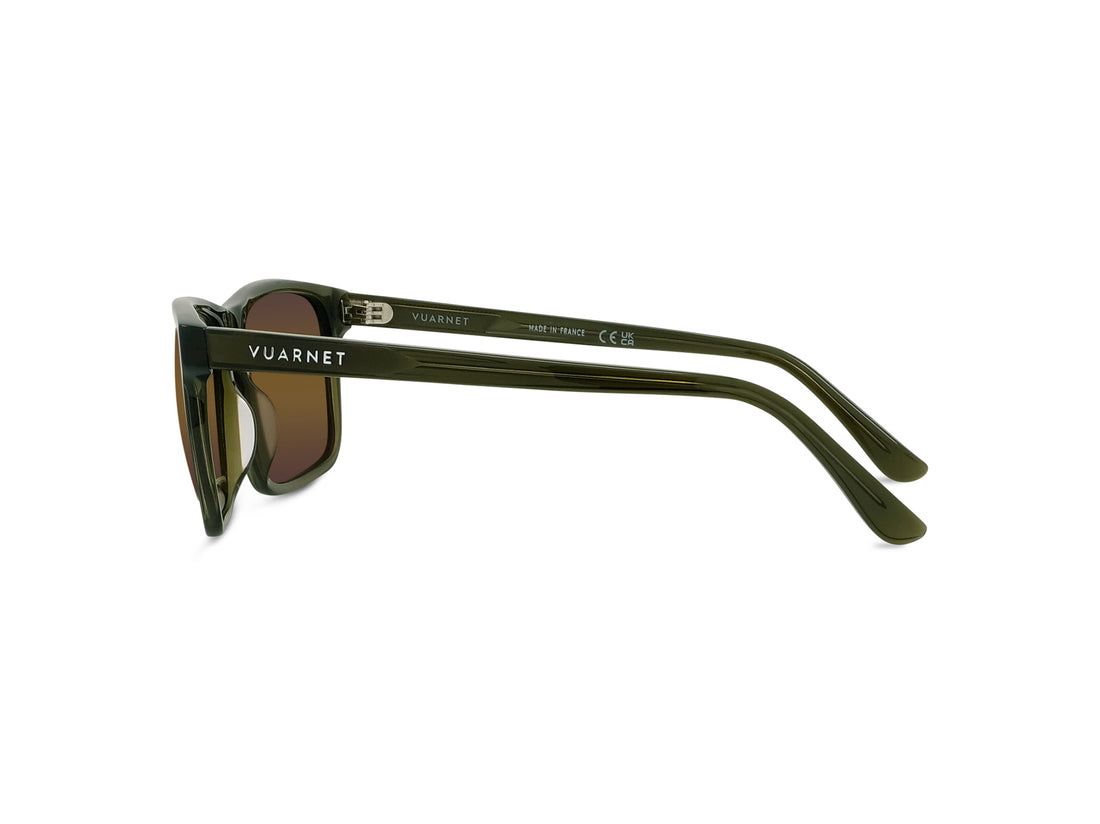 Sunglasses vuarnet belvedere 01 vu40010i 96g green rectangular masculino size 57mm - Detailed view