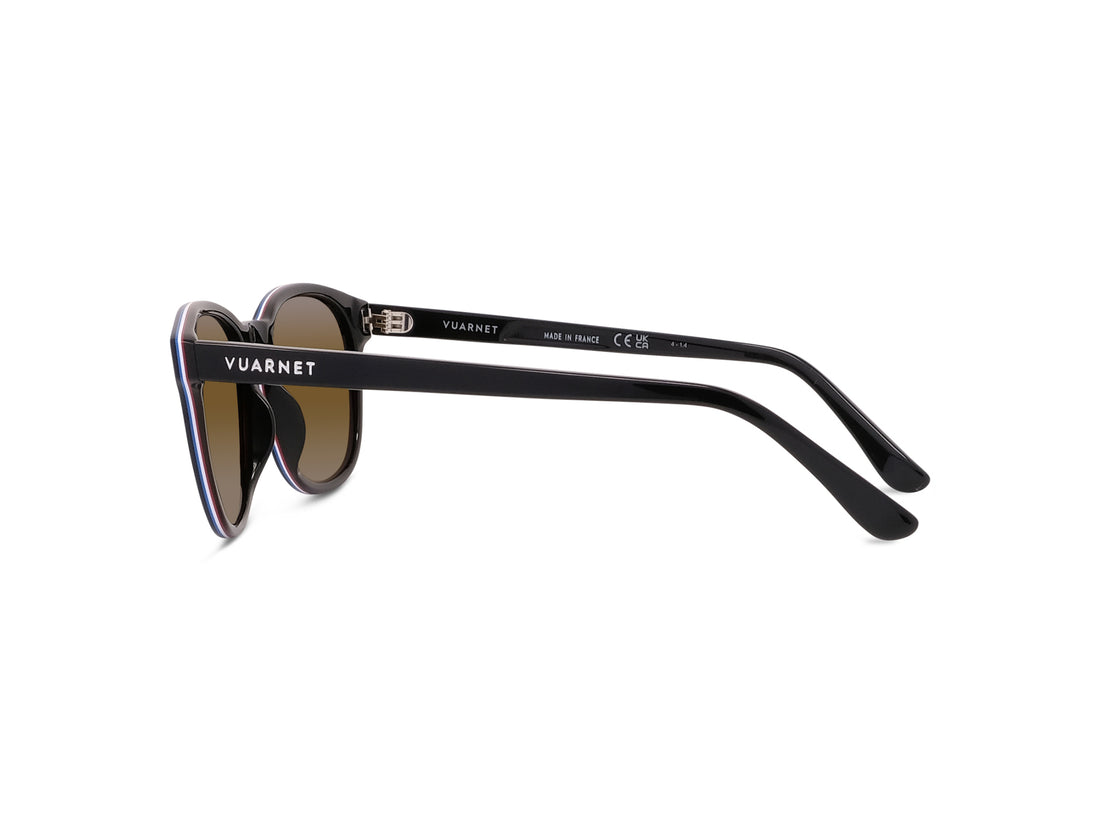 Sunglasses vuarnet belvedere 02 vu40011i 05q black square masculino size 54mm - Detailed view